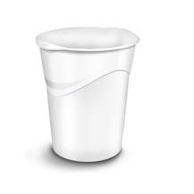 papelera cep gloss 280 blanco 14 litros unidad