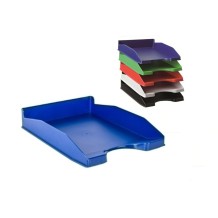 bandeja sobremesa apilable plastico azul unidad