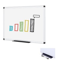 pizarra blanca no magnetica con marco de aluminio 120 x 90 c