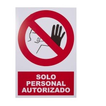 senal  cartel  prohibido el paso personas no autorizadas po