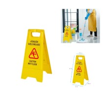 senal  cartel plegable tipo caballete suelo mojado castella