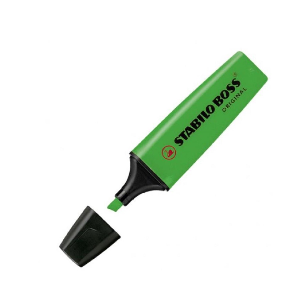 marcador fluorescente verde stabilo boss unidad