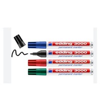 marcador permanente negro punta redonda media edding 3000 u