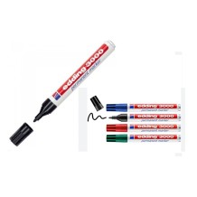 marcador permanente negro punta redonda media edding 3000 u