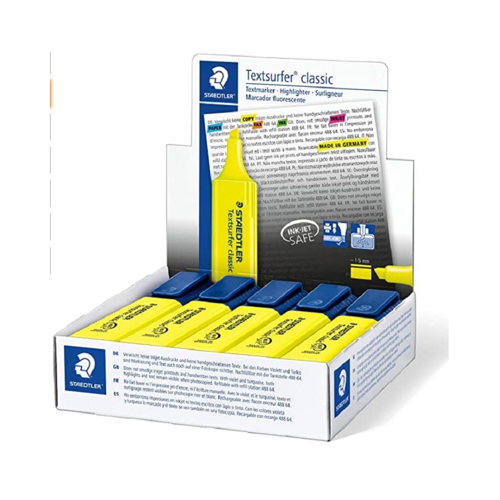 subrayador fluorescente staedtler textsurfer classic trazo 1