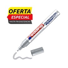 rotulador permanente tinta opaca color plata punta gruesa 75