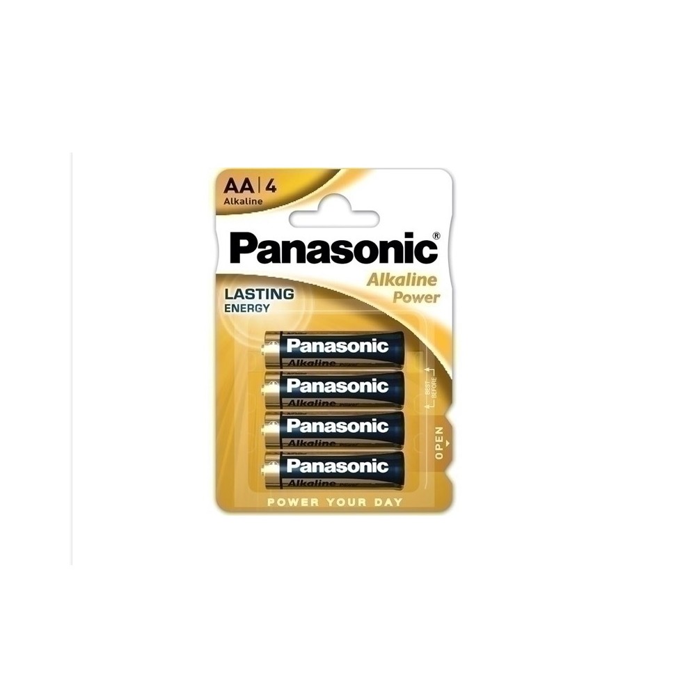 pilas alcalinas panasonic power tipo lr6 blister 4 uds