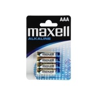 pilas alcalina aaa tipo lr03 maxel m004 blister 4 uds