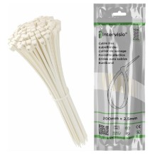 bridas de nylon blancas 25 x 200 mm paq 100 uds