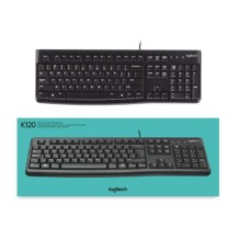 teclado logitech k120 qwerty negro con cable