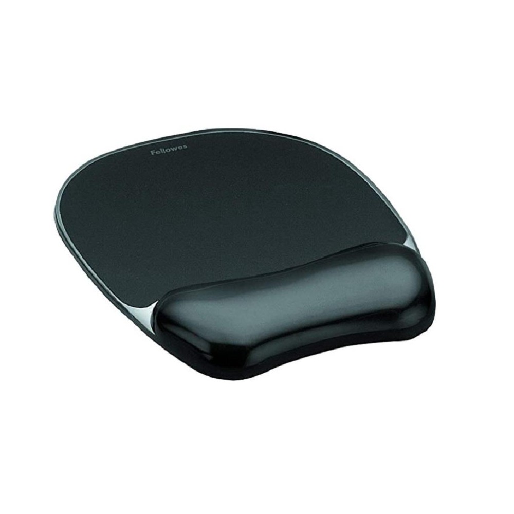 alfombrilla raton con reposamunecas de gel negro fellowes u