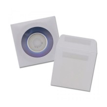 bolsafunda de papel para cd blanco sam paq 50 uds