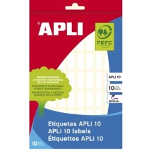 etiquetas adhesivas manuales bolsa apli blancas 10 hojas cr