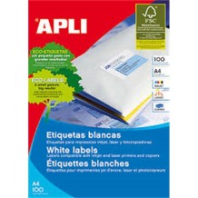 hojas etiquetas blancas cantos rectos ilc105 x 40 mm apli