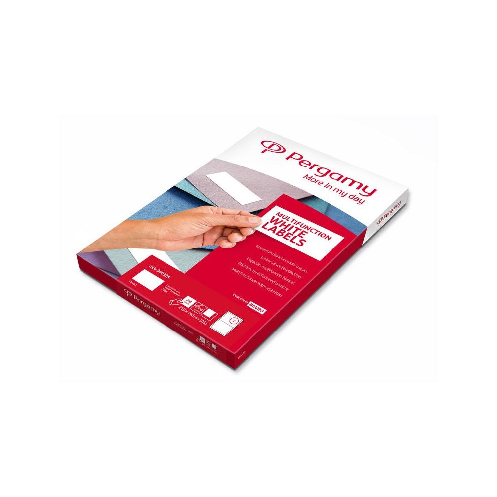 etiquetas autoadhesivas blancas polivalentes 210x148mm caja