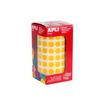 gomets circulares diam 105 mm amarillo apli rollo 5192 u