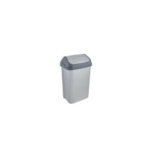 cubo basura tapa deslizante 10l 255x19x39cm gris