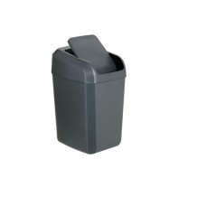 cubo basura tapa basculante 30l 35x28x53cm gris oscuro