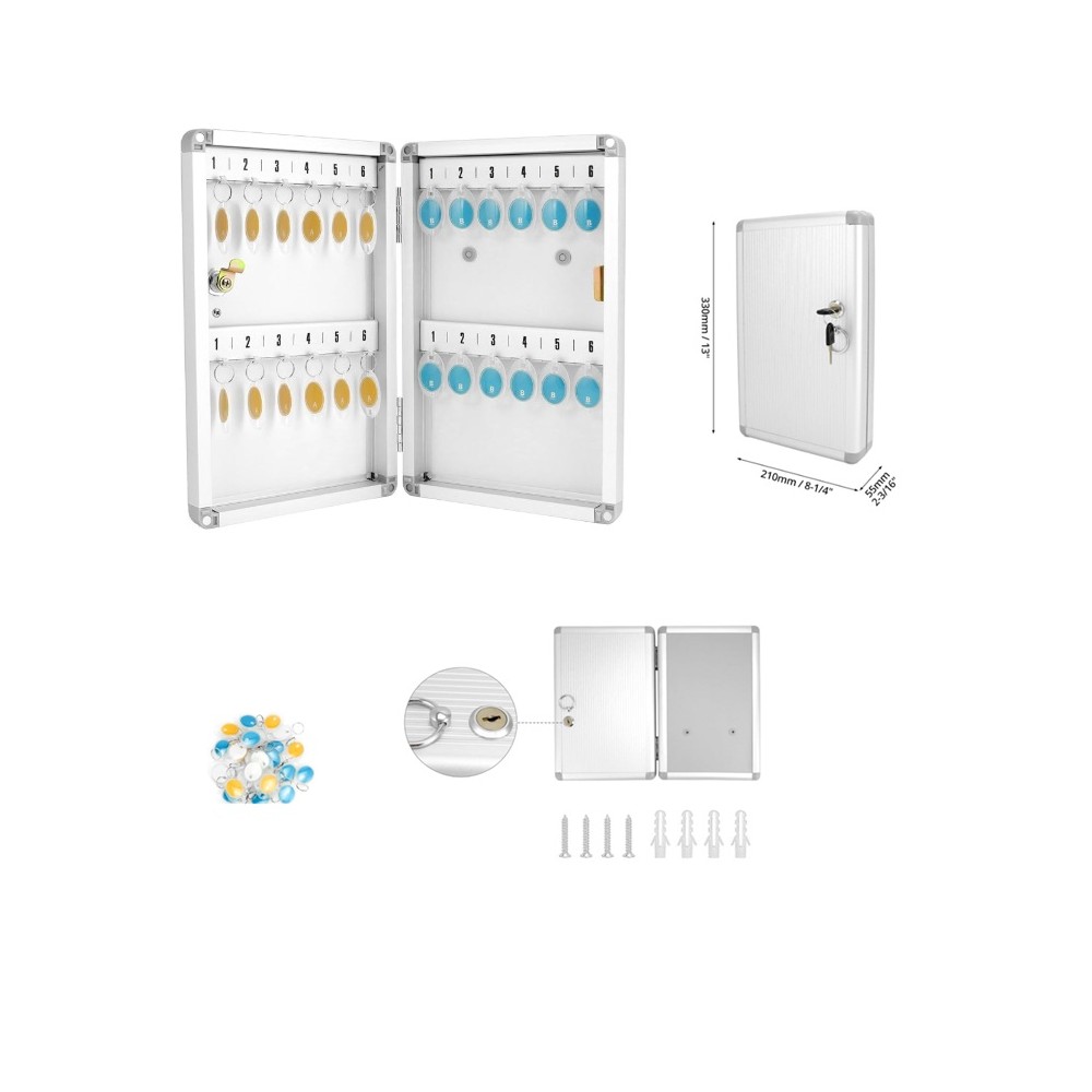 caja de caudales 2 compartimentos para 24 llaves cerradura c