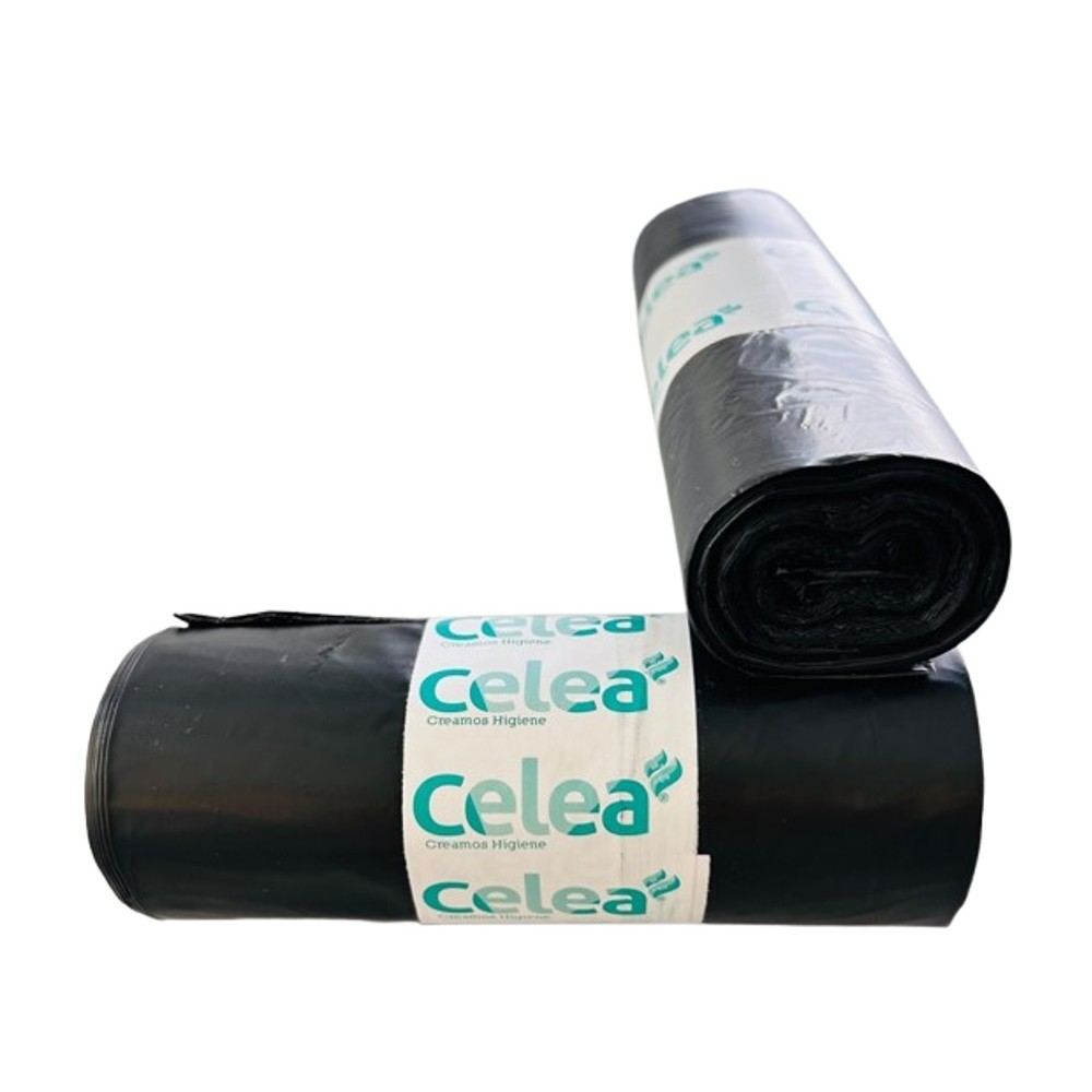 bolsa basura pequena 52x58 cm galga 60 negra celea rollo 25