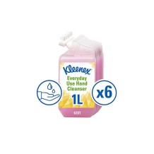 gel de manos uso frecuente kleenex rosa 1 litro paq 6 uds