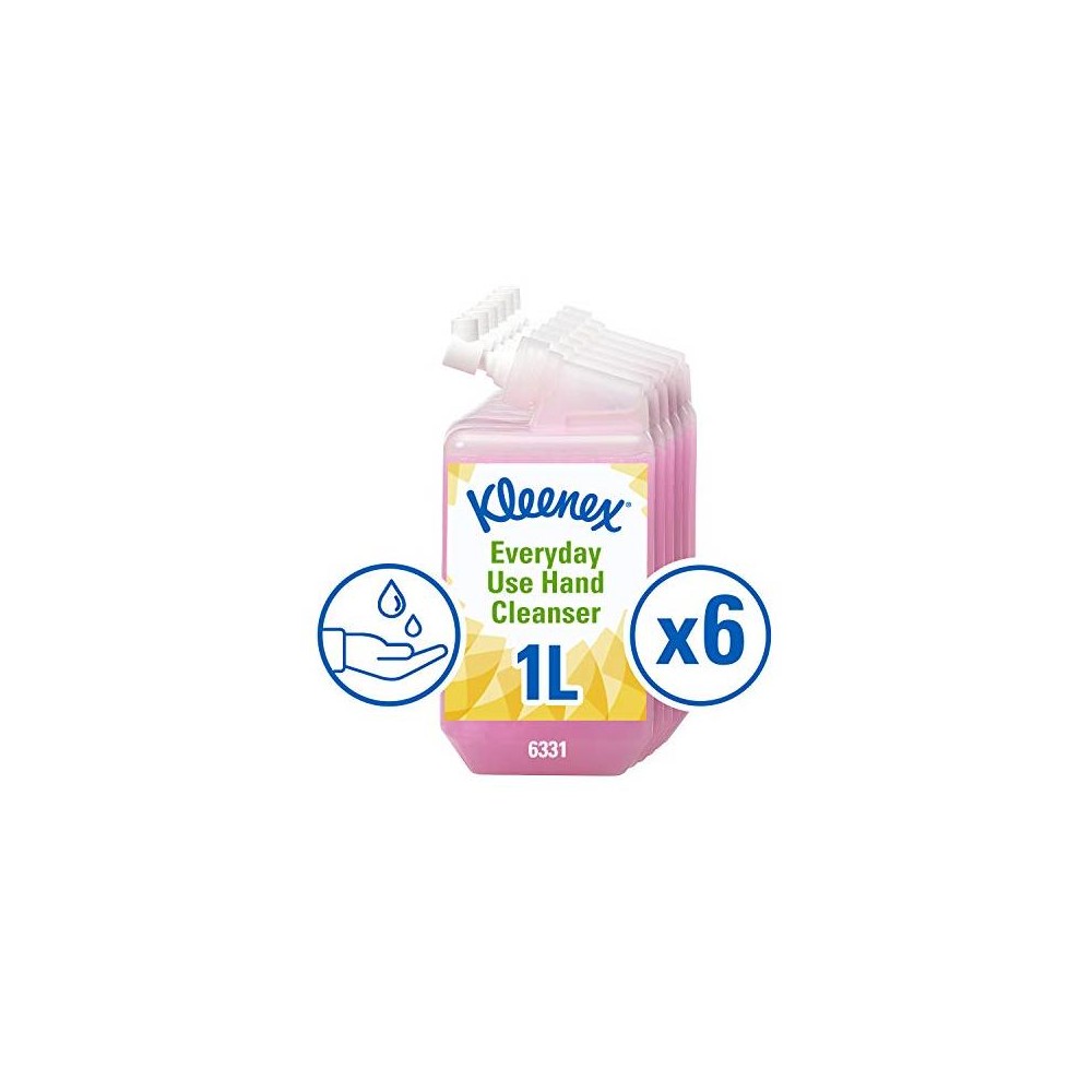 gel de manos uso frecuente kleenex rosa 1 litro paq 6 uds