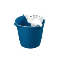 cubo fregona con escurridor 13l azul