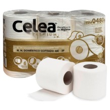 papel higienico hogar 2 capas gofrado celea paq 6 rollos