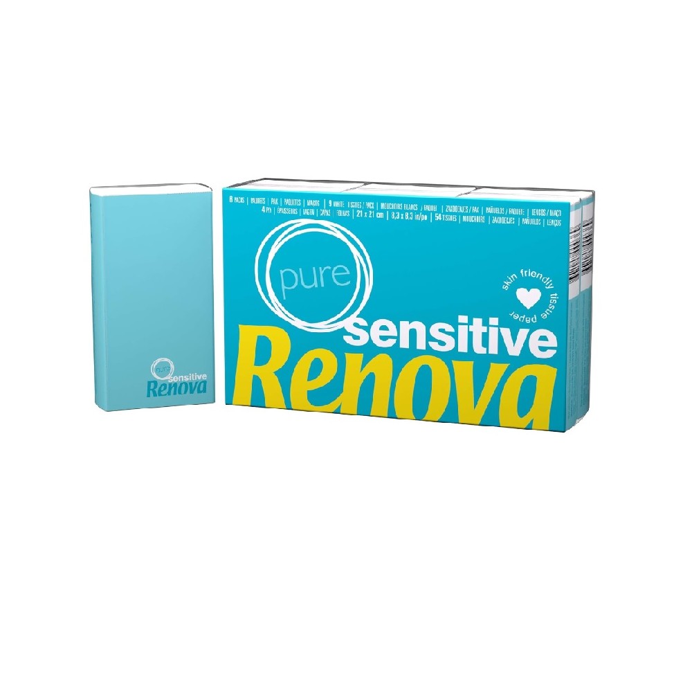 panuelos de bolsillo piel sensible renova paq 6 uds