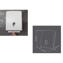 dispensador de toallas secamanos plegadas en z blanco ares d