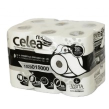 papel higienico hogar 2 capas gofrado celea paq 12 rollos