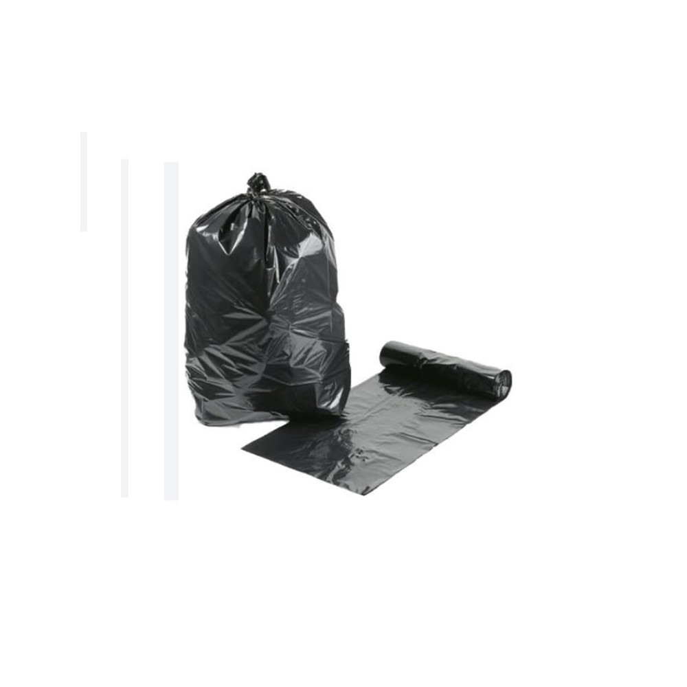bolsa basura 70x90cm galga 200 negra fardo 300 uds  12 rol