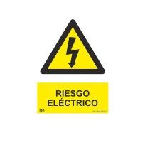 senal  cartel pvc riesgo electrico 07 mm 21 x 30 cm unida
