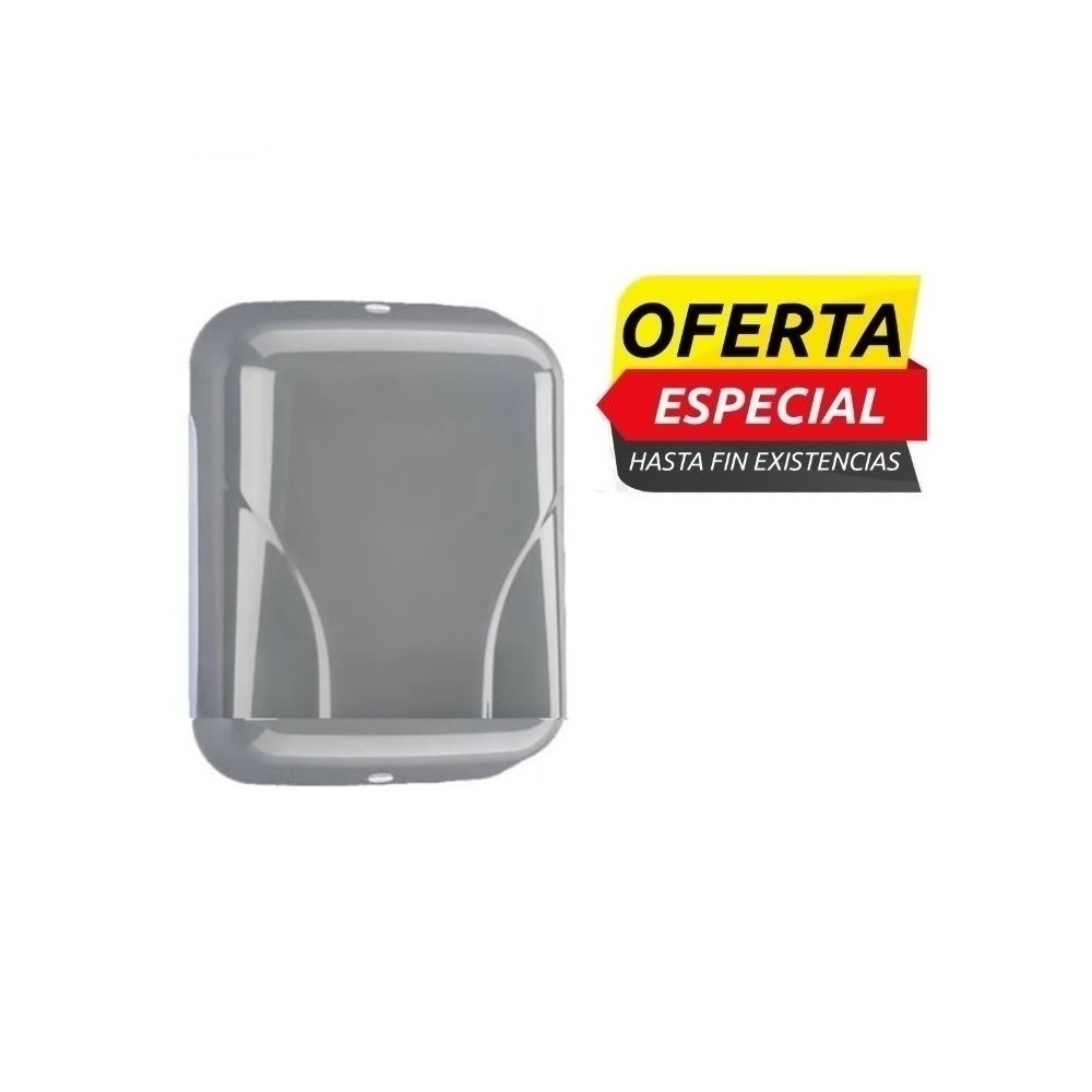 dispensador de toallas secamanos plegadas en z gris transluc