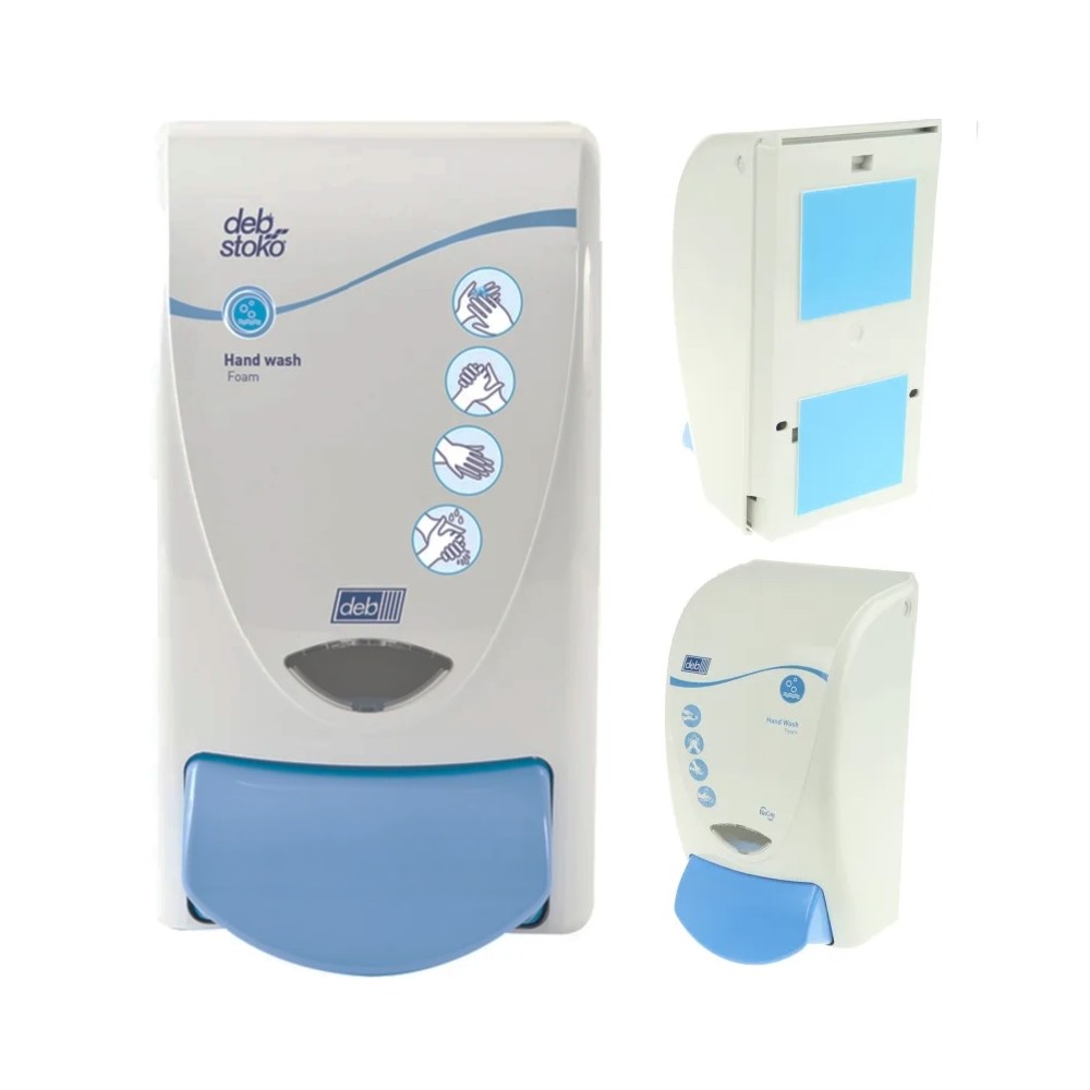 jabonera  dispensador de pared de jabon en espuma deb clean