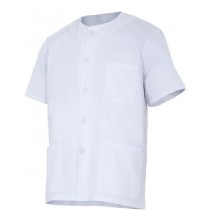 casaca con botones unisex manga corta blanco 3xl talla 12
