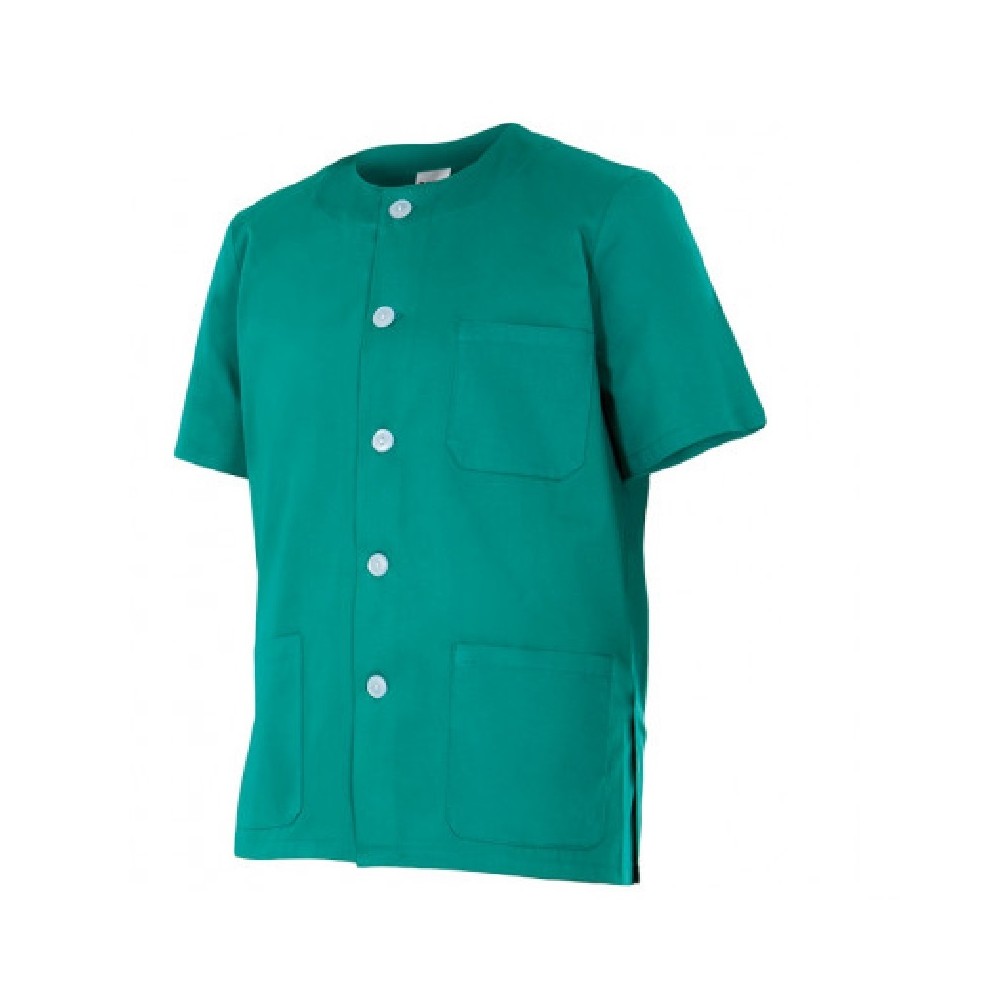 casaca con botones unisex manga corta verde xs talla 0