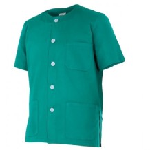 casaca con botones unisex manga corta verde 2xl talla 10