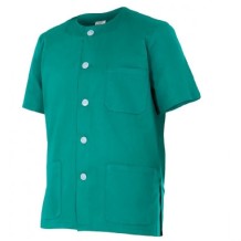 casaca con botones unisex manga corta verde 3xl talla 12
