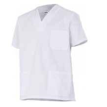 camisola unisex pijama manga corta blanco 2xl talla 10