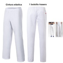 pantalon unisex cintura elastica blanco xs talla 0