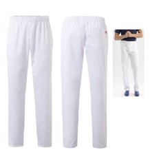pantalon unisex cintura elastica blanco m talla 4