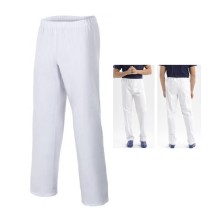 pantalon unisex cintura elastica blanco l talla 6