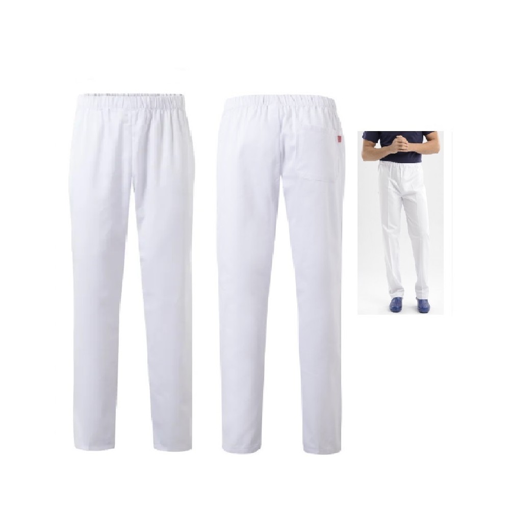 pantalon unisex cintura elastica blanco 2xl talla 10