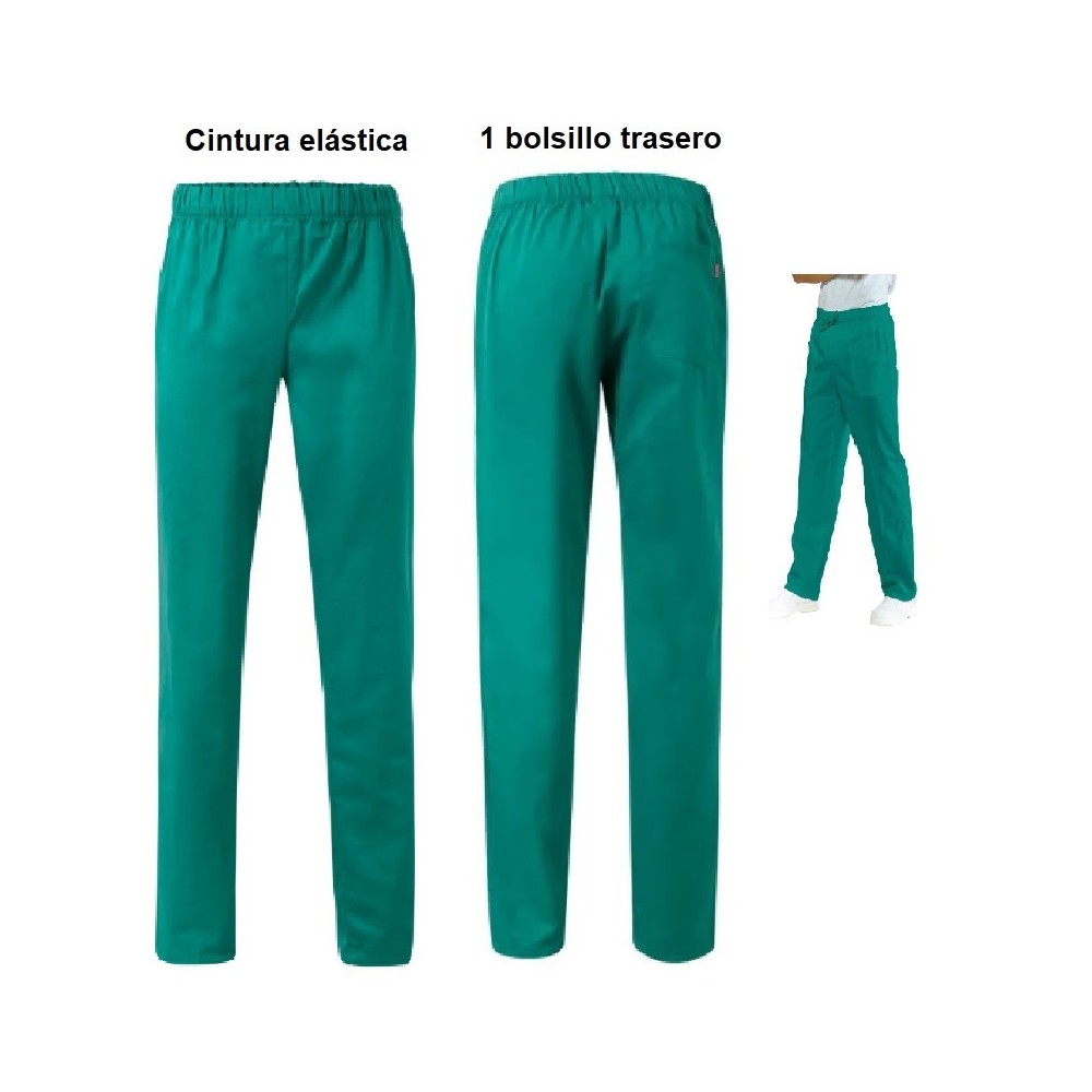 pantalon unisex cintura elastica verde 2xl talla 10