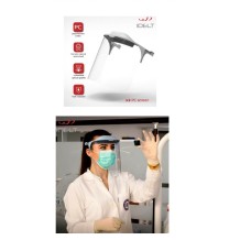 pantalla facial visera de proteccion transparente con goma 