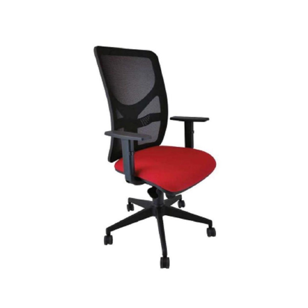 silla xarly respaldo en malla negra y asiento tapizado sin b