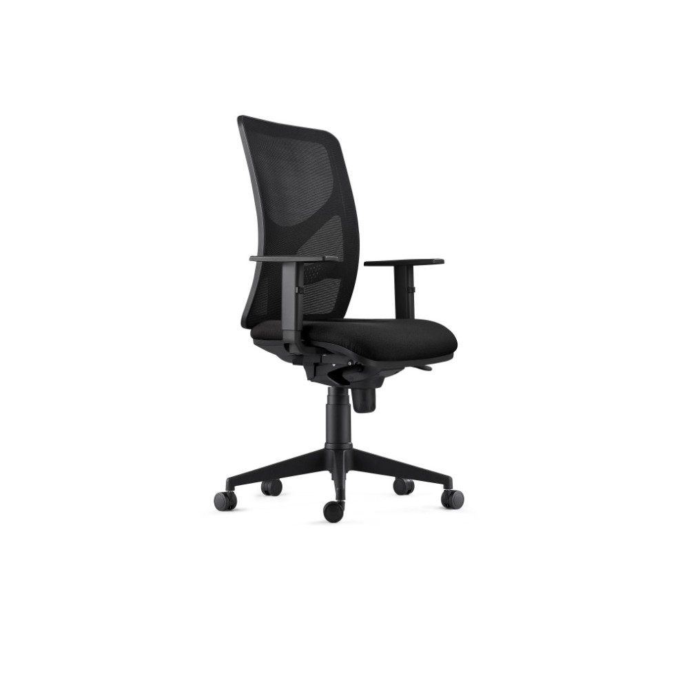 silla xarly respaldo en malla negra sin cabezal asiento ta