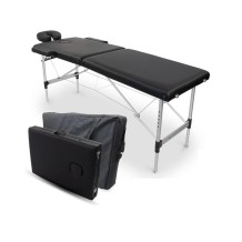 camilla plegable 2 cuerpos de aluminio y polipiel con reposa