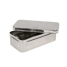 caja de acero inoxidable para instrumental 20x10x6cm gima u